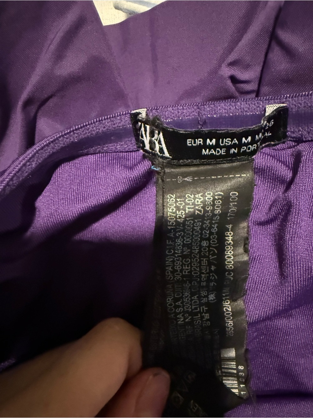Zara: Purple Ruffle Strapless One-Piece Swimsuit - Picture 8 of 8
